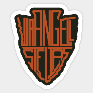 Wrangell-St. Elias National Park and Preserve name arrowhead Sticker